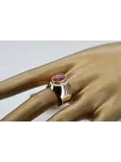 Ring vintage šperky Ruby originálny vintage 14k produkt s ružovým zlatom VRC296R